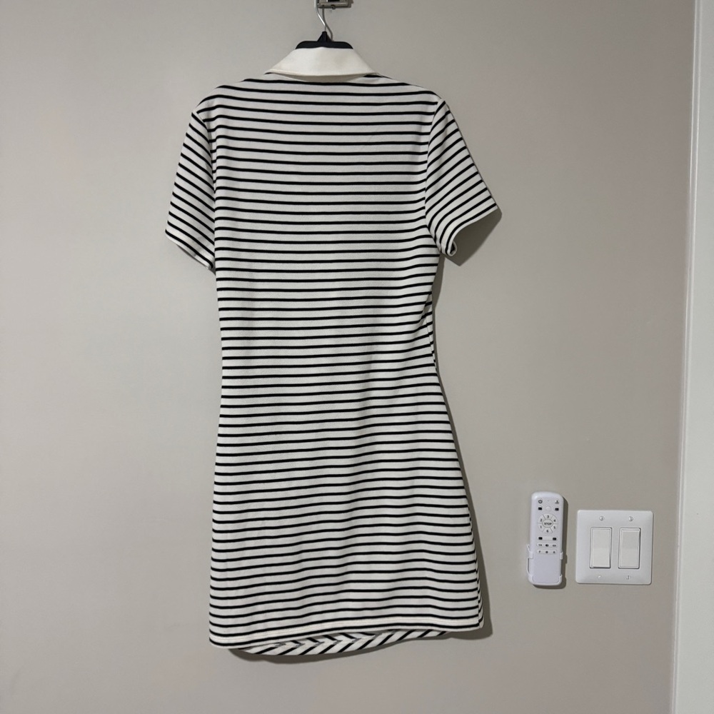Veronica Beard Black and White Striped Polo Mini Dress - Picture 8 of 8